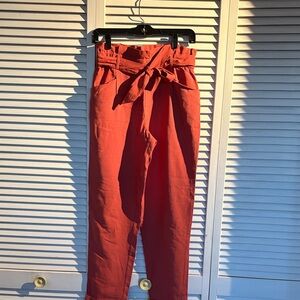 Zara Orange High-Waisted Trousers